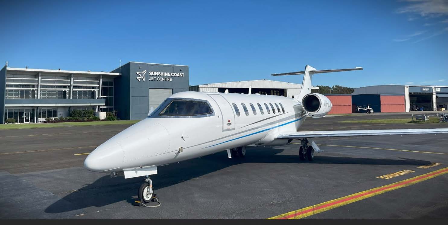 Private jet at Sunshine Coast Jet Centre.